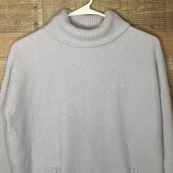 Mila Owen Wool Cashmere Turtleneck Sweater Pocket Lavender Purple Size Small - Picture 2 of 9